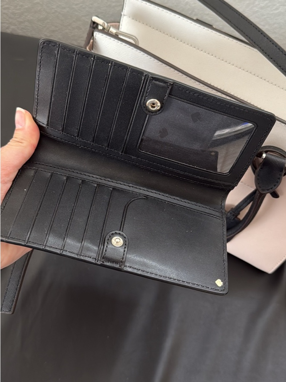 kate spade Pink, White and Black Leather Satchel with Matching Wallet - Picture 7 of 7